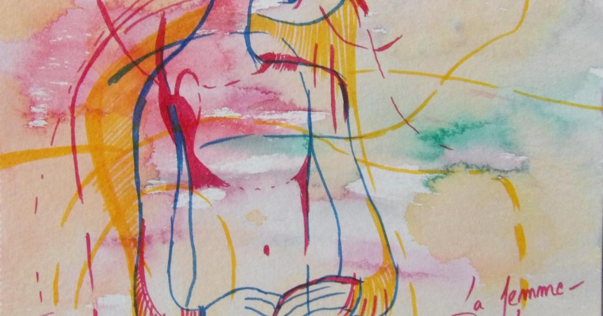 la femme-lune - dessin jeux d'ombre et de lumière - 2019