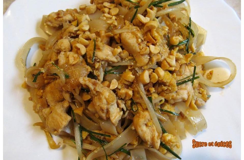 Pad Thaï au poulet