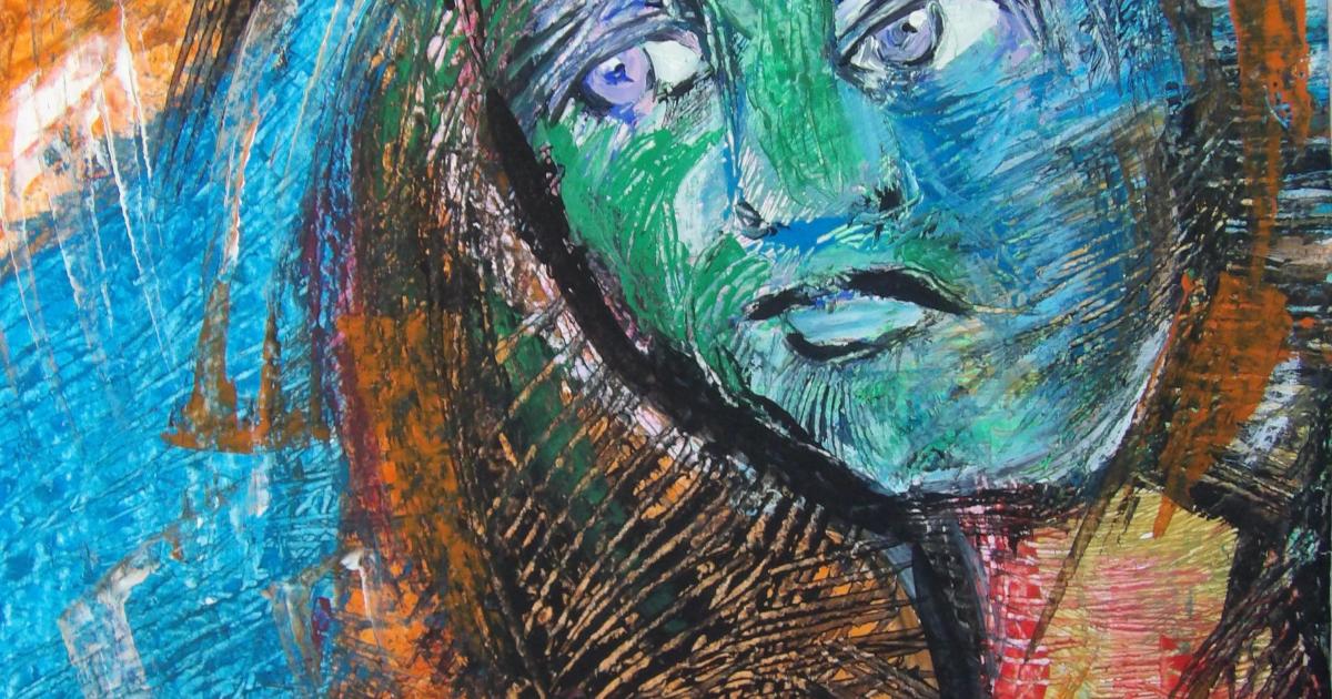 la violette - peinture au fil du temps - 1993