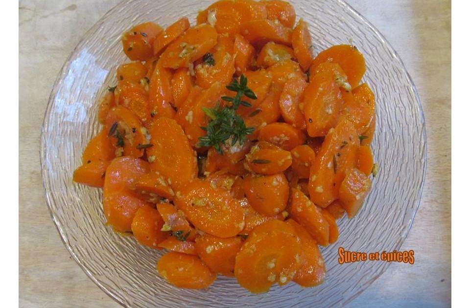 Carottes sautées à l'ail et au thym