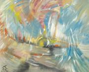 La tempête bleue -Peinture au fil du temps -2019