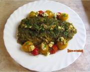 Maquereaux en croûte de pesto aux tomates cerises