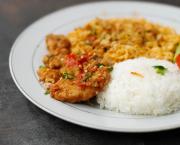 Gambas au poivre de Sichuan et piments