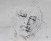 Dessins d'après les screen test d'Andy Warhol shot between 1963 and 1966 -8 -Nico (3) - 2018