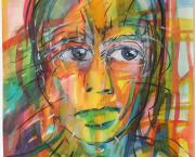 Son regard émouvant - Peinture au fil du temps -2017