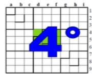 Quatrième centrosudoku, avec la solution du troisième centrosudoku.