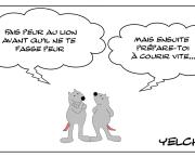 Le rat qui voulait faire peur au lion