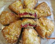 Scones ricotta, citron vert et framboises
