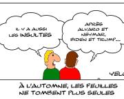 En automne , les feuilles et les insultes tombent