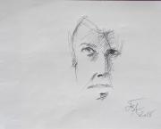 Dessins d'après les screen test d'Andy Warhol shot between 1963 and 1966 -15 - Paul America 1965 - 2018