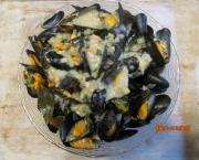 Moules à la bière et à la crème fraîche