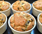 Soufflés de polenta aux champignons et romarin 