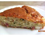 Gâteau courgette, fromage et jambon