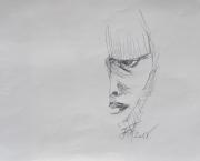 Dessins d'après les screen test d'Andy Warhol shot between 1963 and 1966 -17 et fin - Susan Bottomly 1966 - 2018