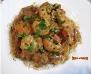 Curry de crevettes aux mirabelles
