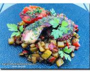 Tentacules de poulpe et légumes grillés en persillade
