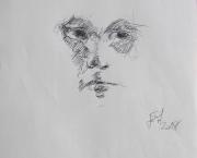Dessins d'après les screen test d'Andy Warhol shot between 1963 and 1966 -14 - Freddy Herko - 2018