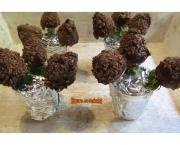 Fraises enrobées de chocolat et fèves de cacao