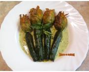 Fleurs de courgettes farcies à la viande et aux herbes de Provence