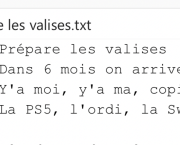 Prépare les valises