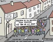 Covid-19 : manifestations contre la vaccination obligatoire