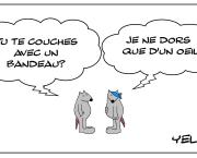 Le rat qui se couchait avec un bandeau sur l'oeil