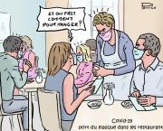 Covid-19 : port du masque dans les restaurants