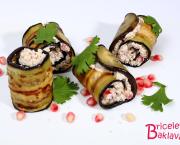 Roulés d'aubergine aux noix
