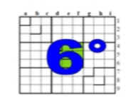 sixième centrosudoku, avec la solution du cinquième centrosudoku.