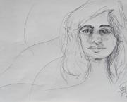 Dessins d'après les screen test d'Andy Warhol shot between 1963 and 1966 -2 - Ann Buchanan