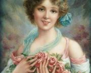 Portrait d'une jeune fille en fleur