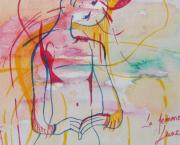 la femme-lune - dessin jeux d'ombre et de lumière - 2019