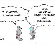 le masque pour fouiller les poubelles