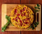 Tarte au chèvre frais, bacon et artichauts