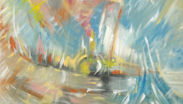 La tempête bleue -Peinture au fil du temps -2019