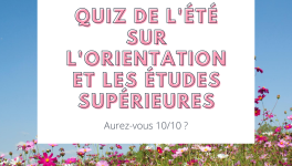 Le quiz de l’été sur l’orientation et les études supérieures !