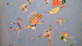 Devant "Bleu du ciel" de Kandinsky