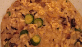 Risotto di zucchine e pancetta