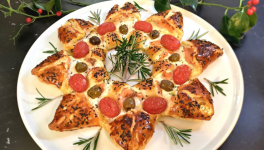 Etoile de Noël au saumon fumé et chèvre frais - Recette en vidéo