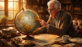 De son vieux bureau...