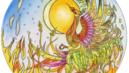 MANDALA - coloriage d'art-thérapie "CYCLES DE PHÉNIX".