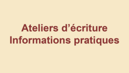 Prochaines dates des ateliers d'écriture Bernard Zirnhelt en Seine-et-Marne