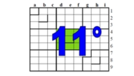 onzième centrosudoku, avec la solution du dixième centrosudoku.