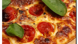 Tarte à la tomate cerise thym et basilic