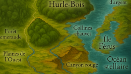 La carte du monde de Falcon-Dog