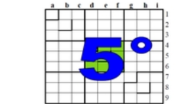 cinquième centrosudoku, avec la solution du quatrième centrosudoku.