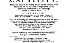 A Narrative of Colonel Ethan Allen's Captivity