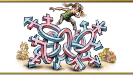 A Crown and a Virus, like True and Fake.