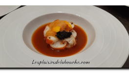 Queue de gambas caviar et bisque