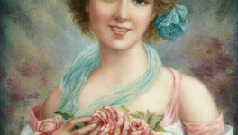 Portrait d'une jeune fille en fleur